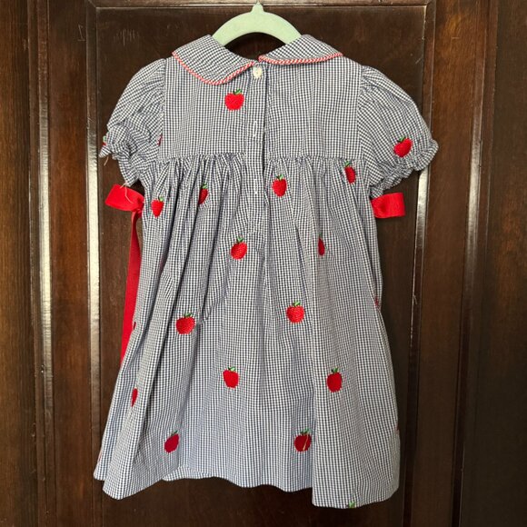 Eliza James Embroidered Apples Dress - 2T - Picture 2 of 3